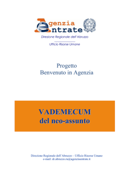 Consulta il vademecum del neo-assunto