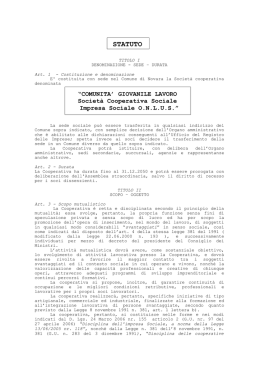Statuto - 5 ottime ragioni