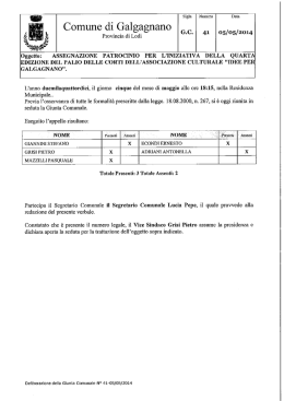assegnazione patrocinio per l