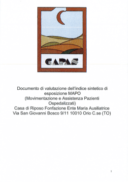 Documento di valutazione dell`indice sintetico di