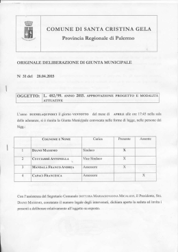L. 482/99. anno 2015. Approvazione progetto e modalit&agrave; attuative