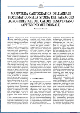 mappatura cartografica dell`areale bioclimatico nella storia del