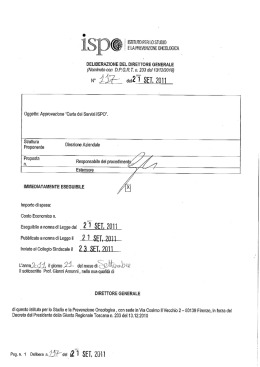 N0 de12=&icirc; SET. 2011 - Istituto per lo Studio e la Prevenzione