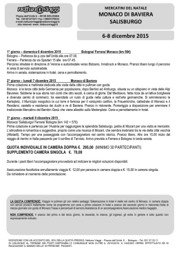 MONACO DI BAVIERA SALISBURGO 6-8 dicembre