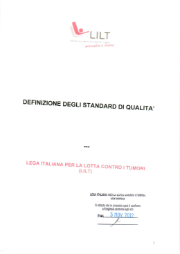definizione degli standard di qualita