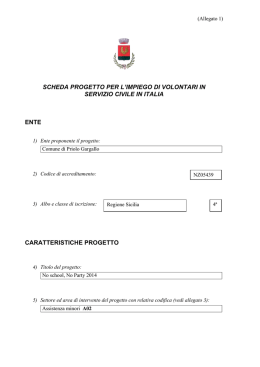 No School, no Party - Comune di Priolo Gargallo