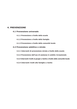 Cap.4 - Prevenzione - Dipartimento Politiche Antidroga