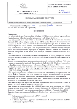 delle determinazioni - Parco Nazionale dell`Aspromonte