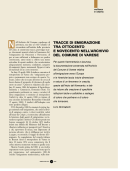 tracce di emigrazione tra ottocento e novecento nell`archivio del