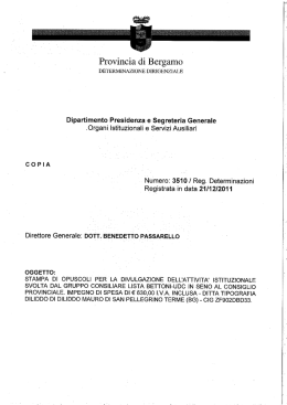 Determinazioni - Provincia di Bergamo