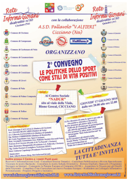 Manifesto per il 2° convegno sulle politiche dello sport come stili di