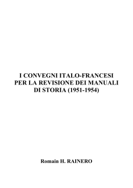 i convegni italo-francesi per la revisione dei manuali di storia