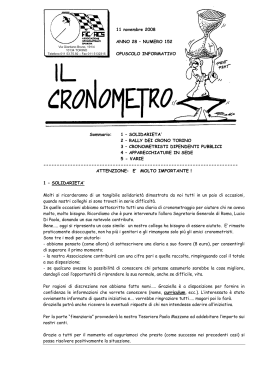 Novembre 2008 - Cronometristi Torino