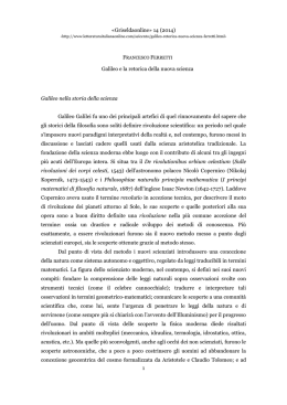 &laquo;Griseldaonline&raquo; 14 (2014) 1 Galileo e la retorica della nuova