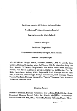 Mario Bellandi Comitato scientifico Presidente: Giorgio Mori