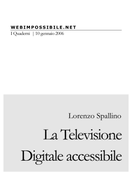 La Televisione Digitale accessibile