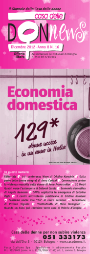 Anno 8 n. 16 - Casa delle donne per non subire violenza Onlus