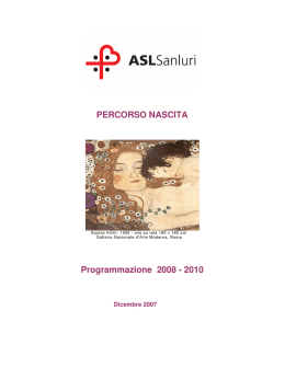 PERCORSO NASCITA Programmazione 2008 - 2010