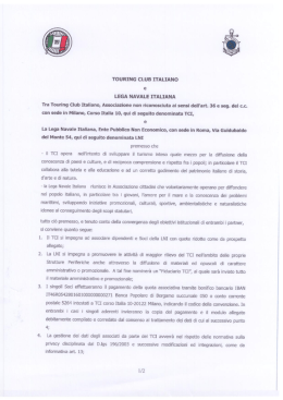 TOURING CLUB ITALIANO e LEGA NAVALE ITALIANA
