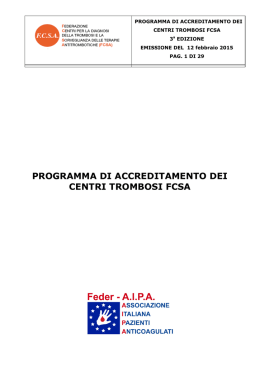 Accreditamento, Manuale 2015