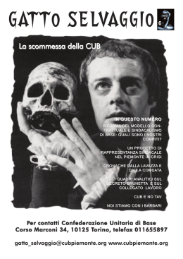 La scommessa della CUB
