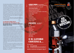 Da molto tempo si parla di dipendenza, consumi, sostanze