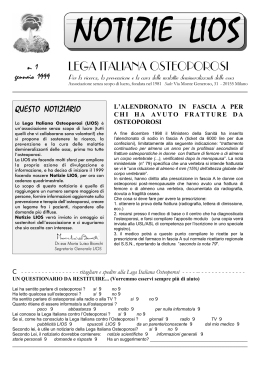 n. 1 - gennaio 1999 - Lega Italiana Osteoporosi