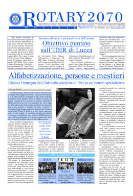 Notiziario distrettuale - Ottobre 2006 - Rotary International