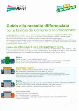 Dire, Fare, Riciclare - Comune di Monte Colombo