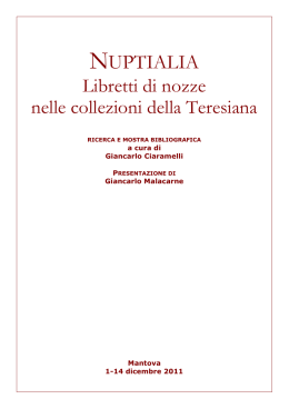 opuscolo illustrativo - Biblioteca Teresiana