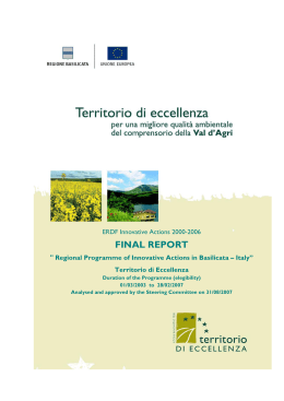 Rapporto finale - Regione Basilicata