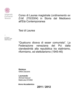 View/Open - Universit&agrave; Ca` Foscari di Venezia