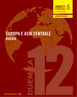 Rapporto annuale 2012 - amnesty :: Rapporto annuale