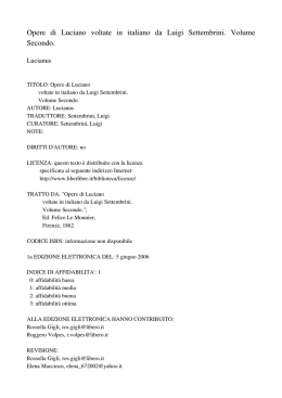 Opere di Luciano voltate in italiano da Luigi