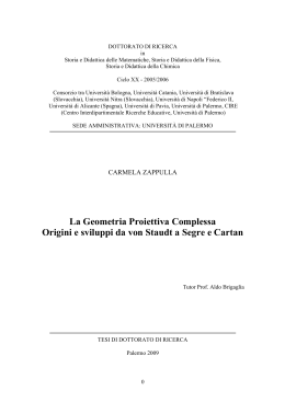 La Geometria Proiettiva Complessa Origini e sviluppi da von Staudt