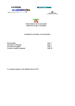 rassegna stampa 14-16 maggio