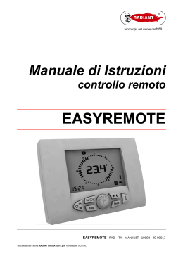Manuale Remoto EASYREMOTE
