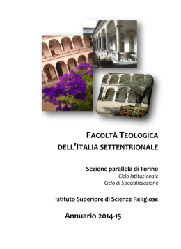 Scarica l`annuario 2014/2015 - Sezione Parallela di Torino