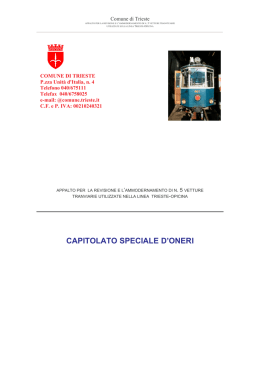 Capitolato - Comune di Trieste
