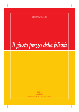 Il giusto prezzo della felicit&agrave;