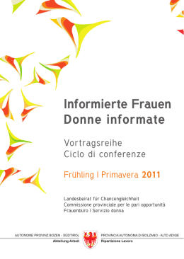 Informierte Frauen Donne informate