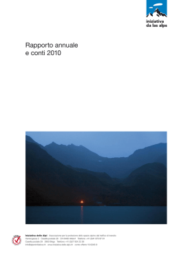 Rapporto annuale 2010 - Alpen