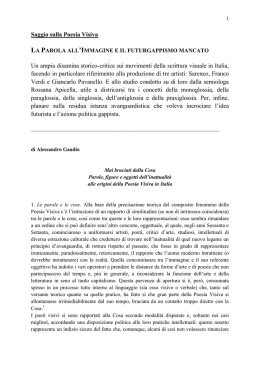 la parola all`immagine e il futurgappismo mancato