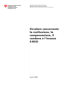 Circolare concernente la restituzione, la - Area