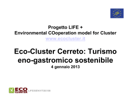Eco-Cluster Cerreto: Turismo eno-gastromico sostenibile