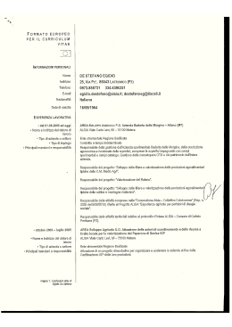 Curriculum - Amministrazione Trasparente