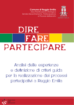 dire fare partecipare - Comune di Reggio Emilia
