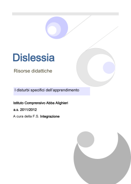 Dislessia - IC Abba Alighieri