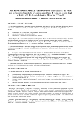 DECRETO MINISTERIALE 5 FEBBRAIO 1998