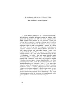 Il fondo dantesco-petrarchesco della Biblioteca "Nicola Zingarelli"